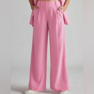 Pink Women's Tailored Flare Pants